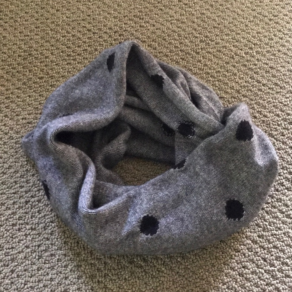 J. Crew polka dot infinity scarf
